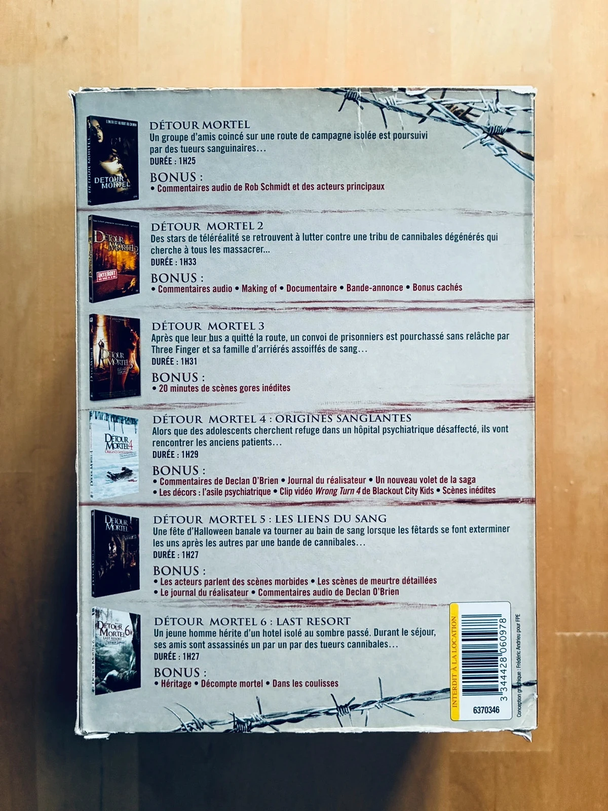 Caja de 6 DVD de la saga completa de Death Trap. – photo 2